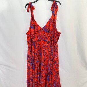Red & Royal Blue Summer Flare Dress